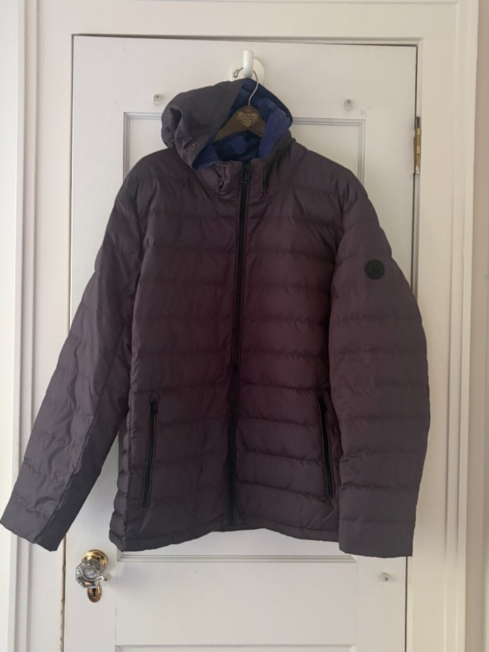 Michael Kors Quilted Down Packable Hooded Puffer Jacket Size XXL Navy Blue - Picture 2 of 9